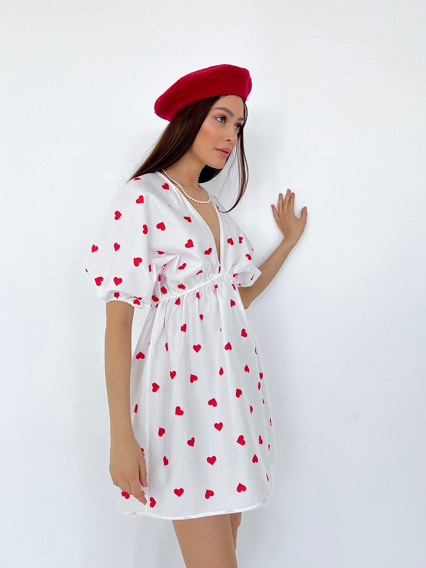 Dress LOVE STORY White with hearts