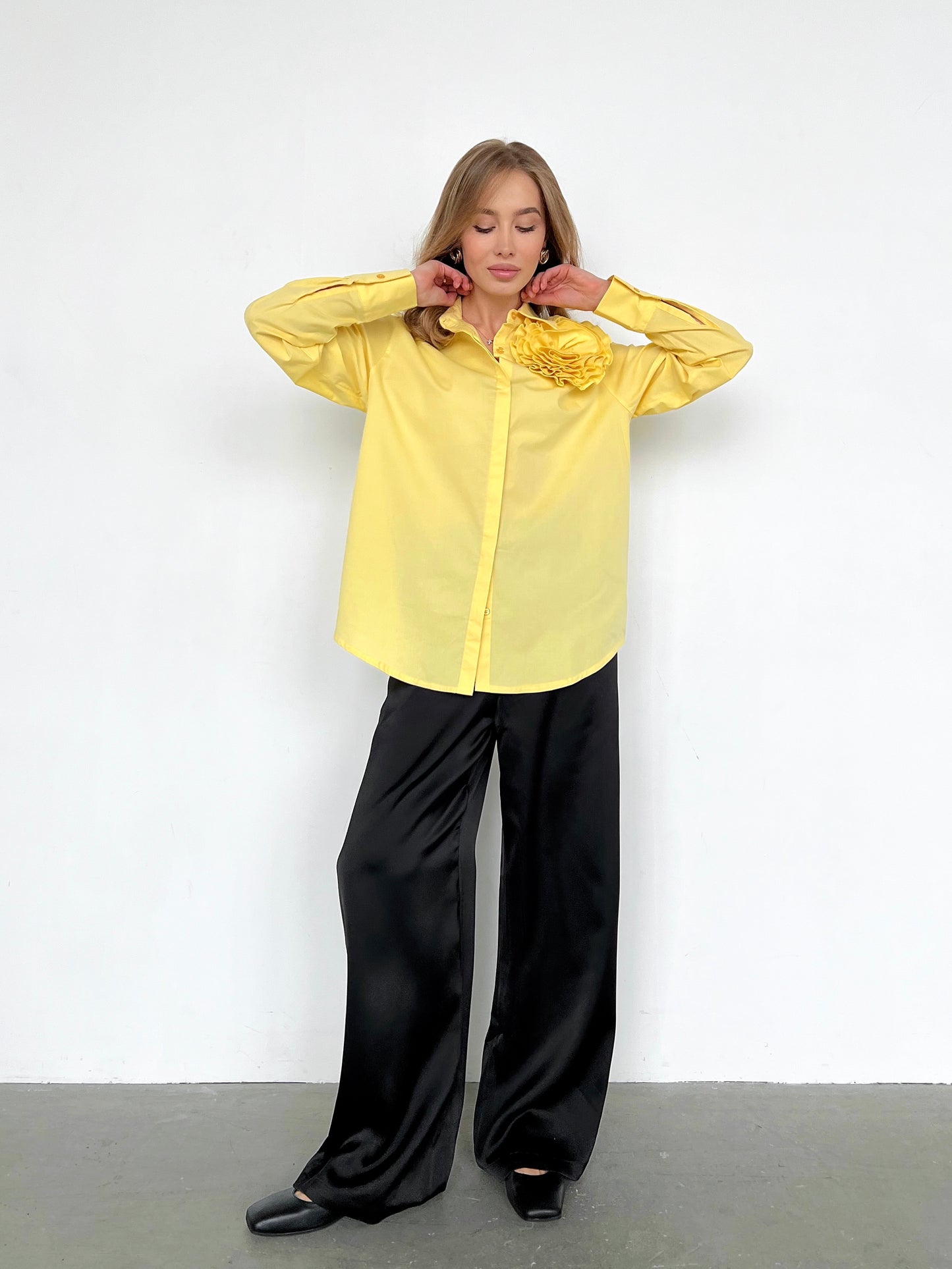 Women's shirt FLOWER Yellow