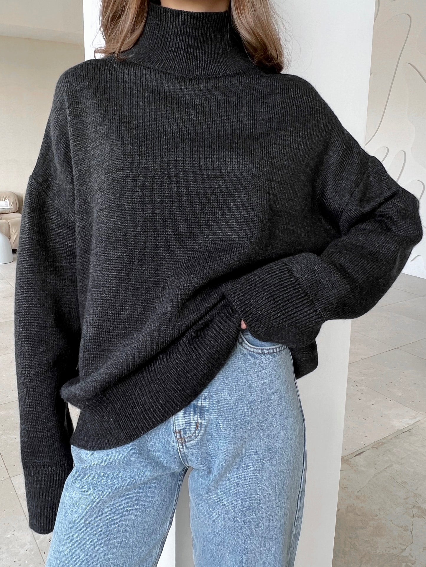 Women's sweater FANCY Graphite