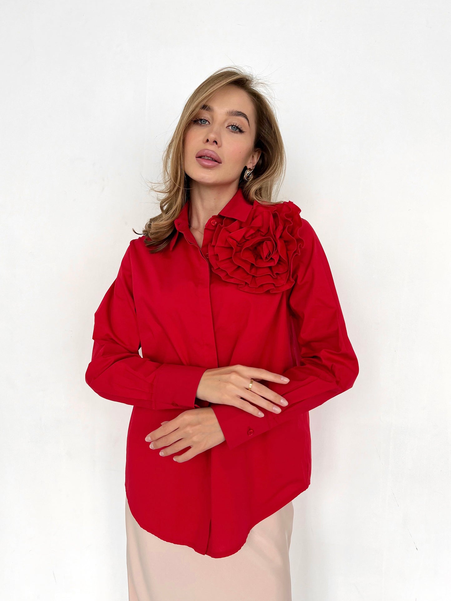 Women's shirt FLOWER Red