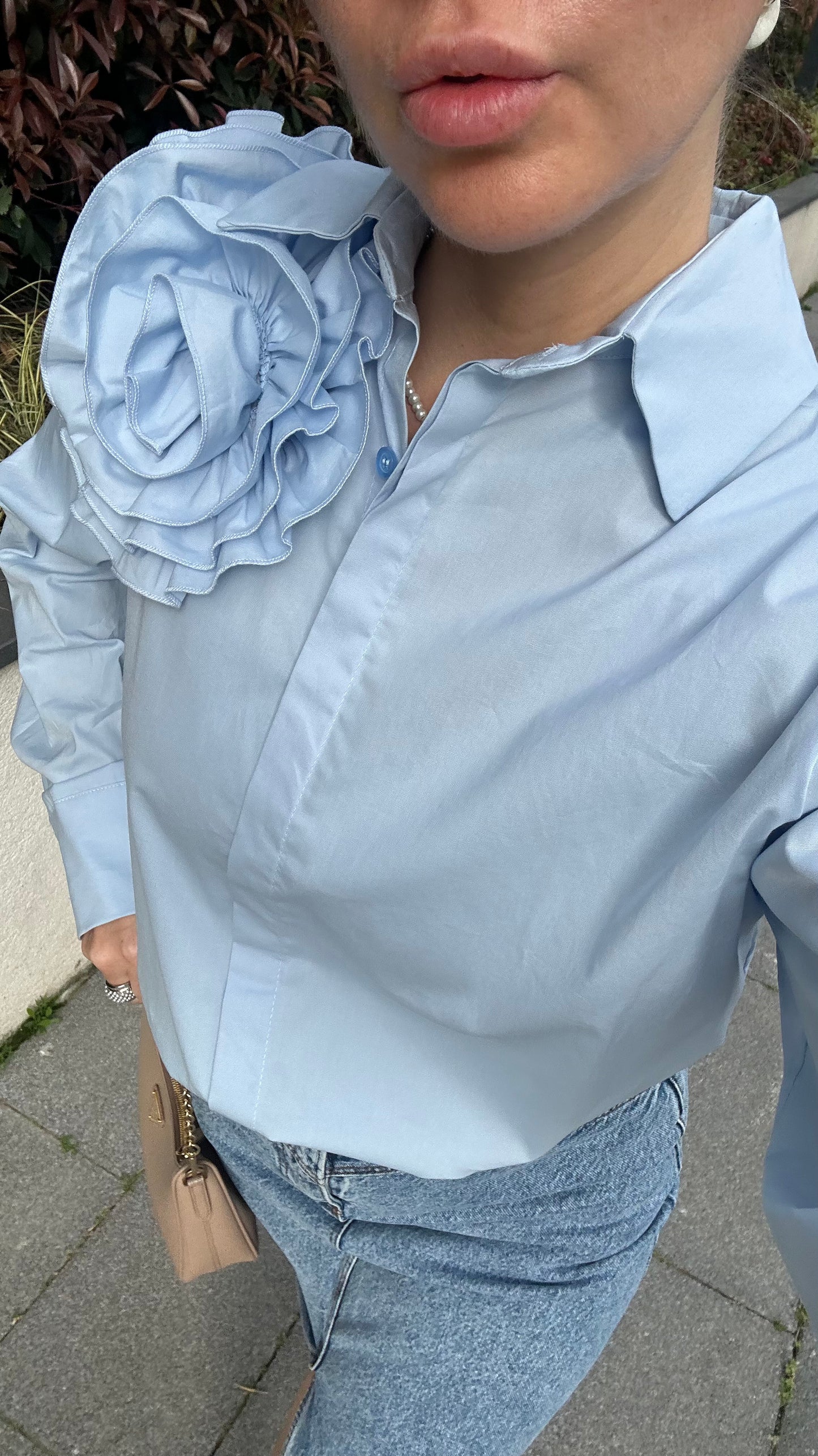 Women's shirt FLOWER  Blue