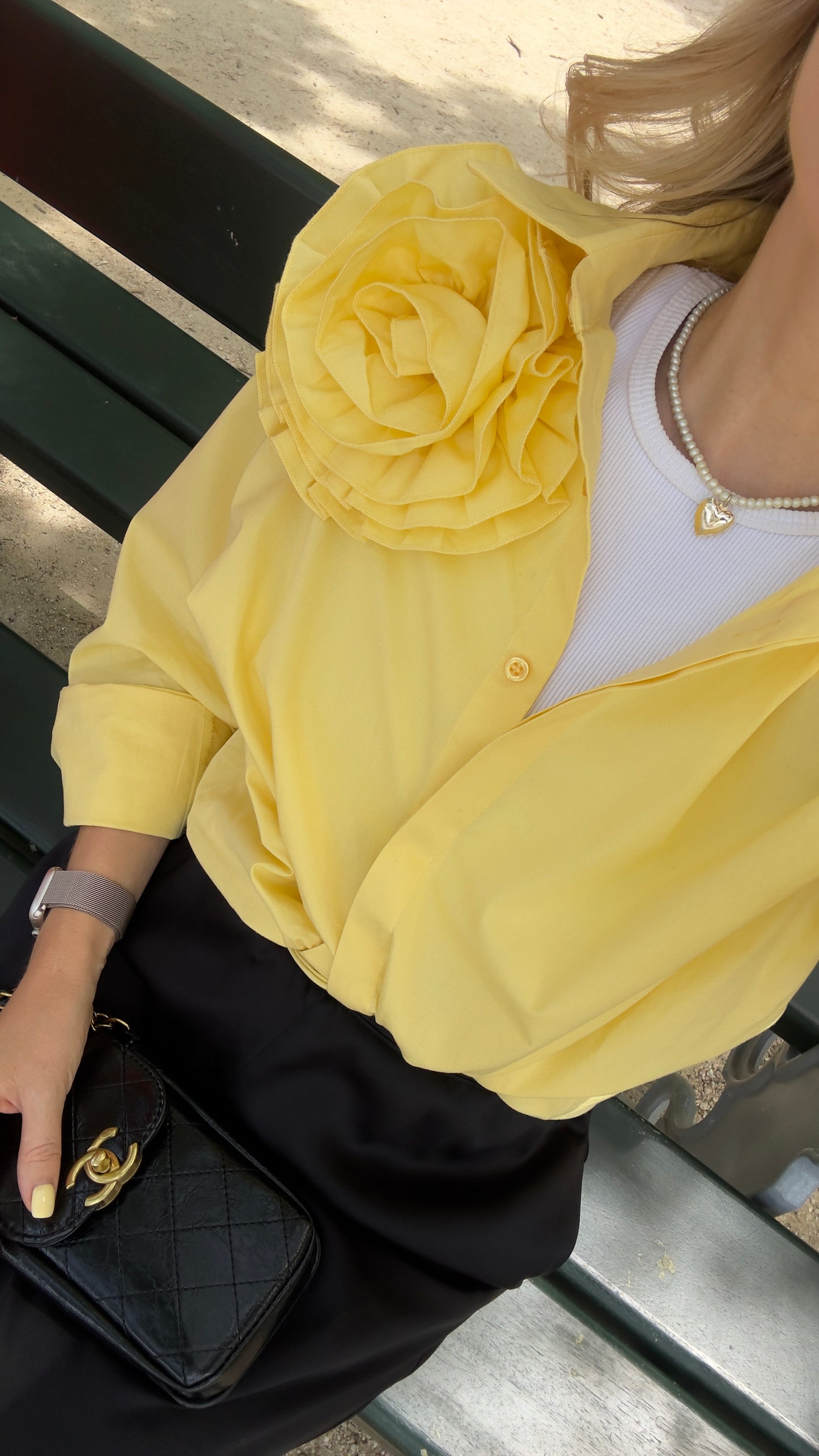 Women's shirt FLOWER Yellow