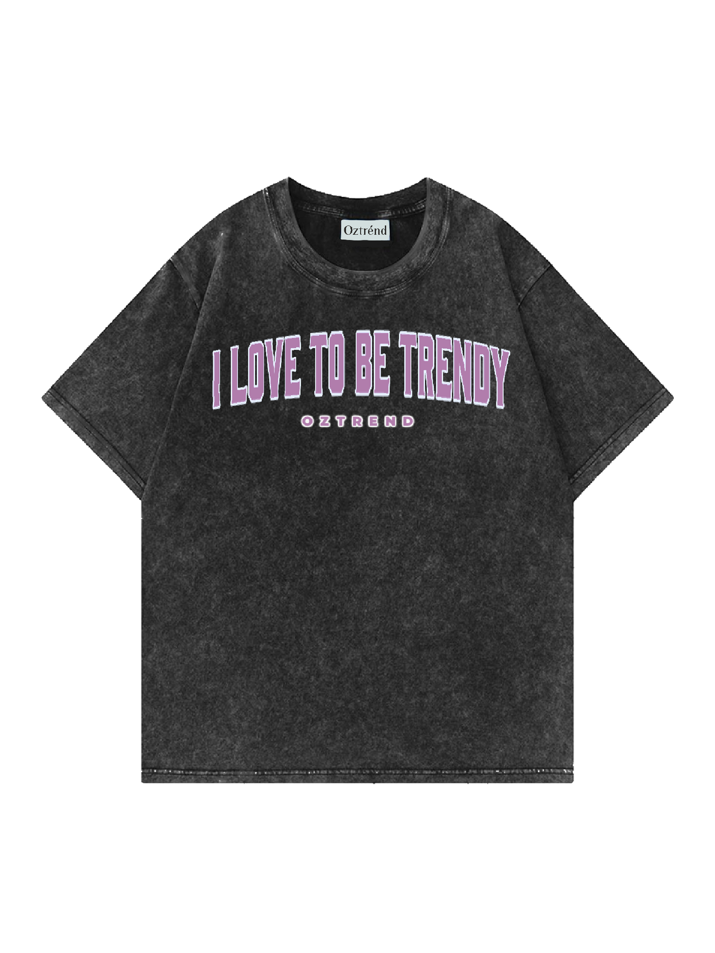 Boiled T-shirt I LOVE TO BE TRENDY Violet