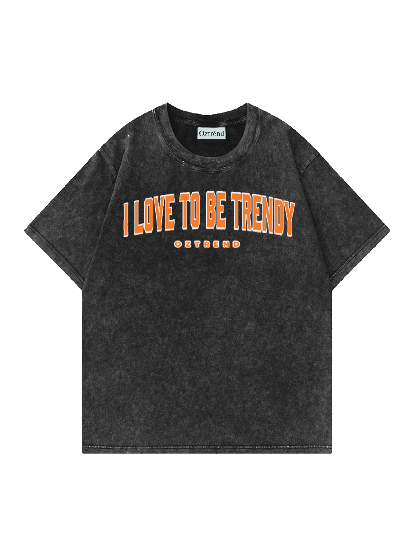 Boiled T-shirt I LOVE TO BE TRENDY Orange