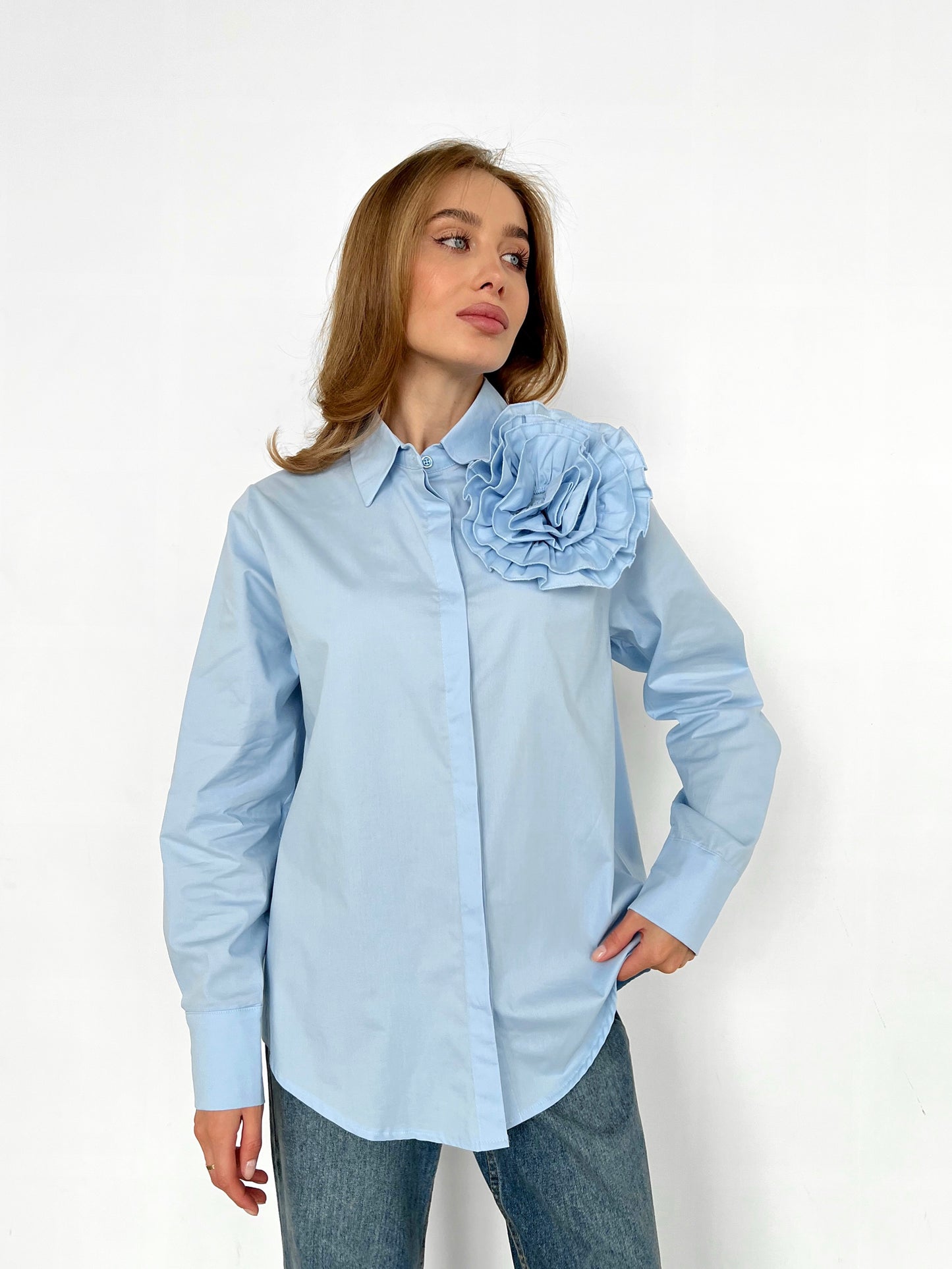 Women's shirt FLOWER  Blue