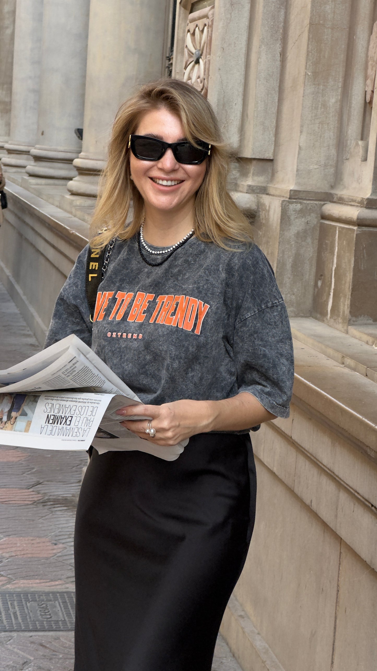 Boiled T-shirt I LOVE TO BE TRENDY Orange